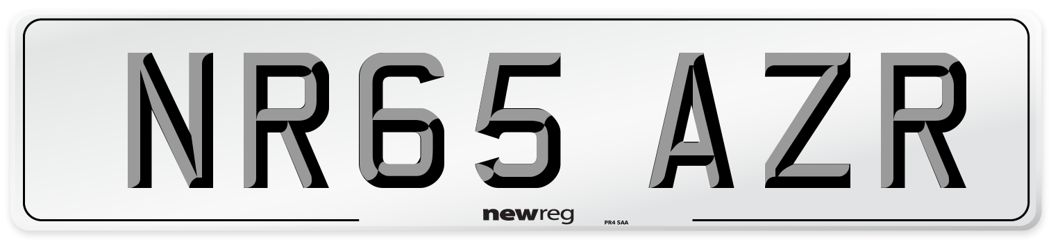 NR65 AZR Number Plate from New Reg